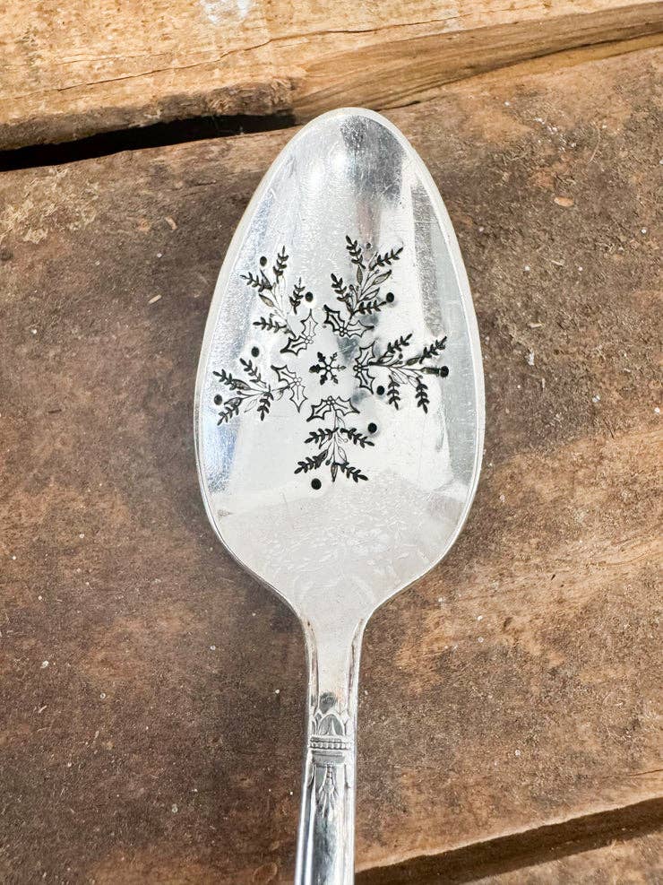Snowflake Vintage Stamped Spoon