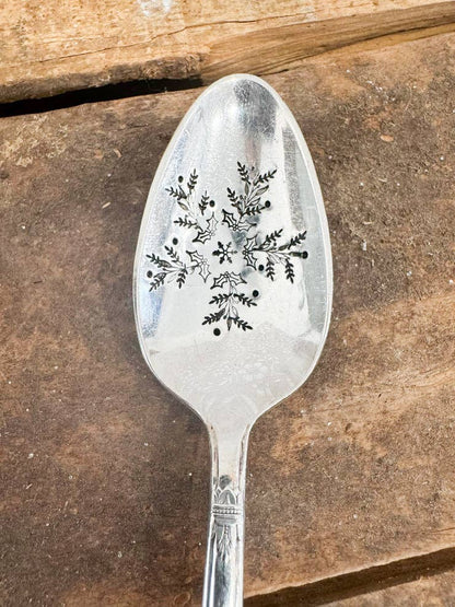 Snowflake Vintage Stamped Spoon