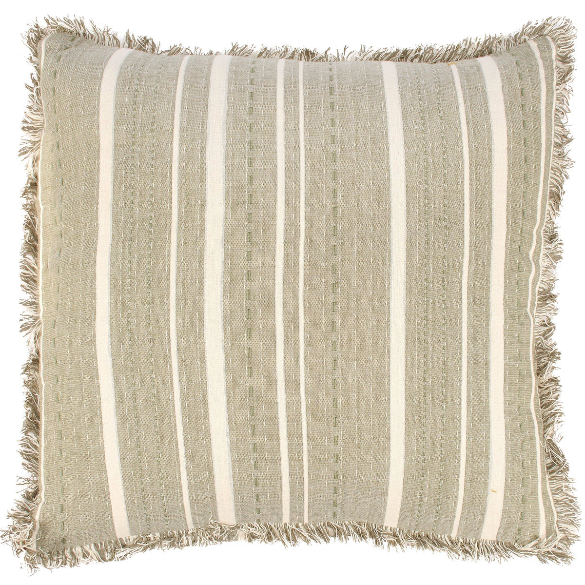 Striped Green Pillow