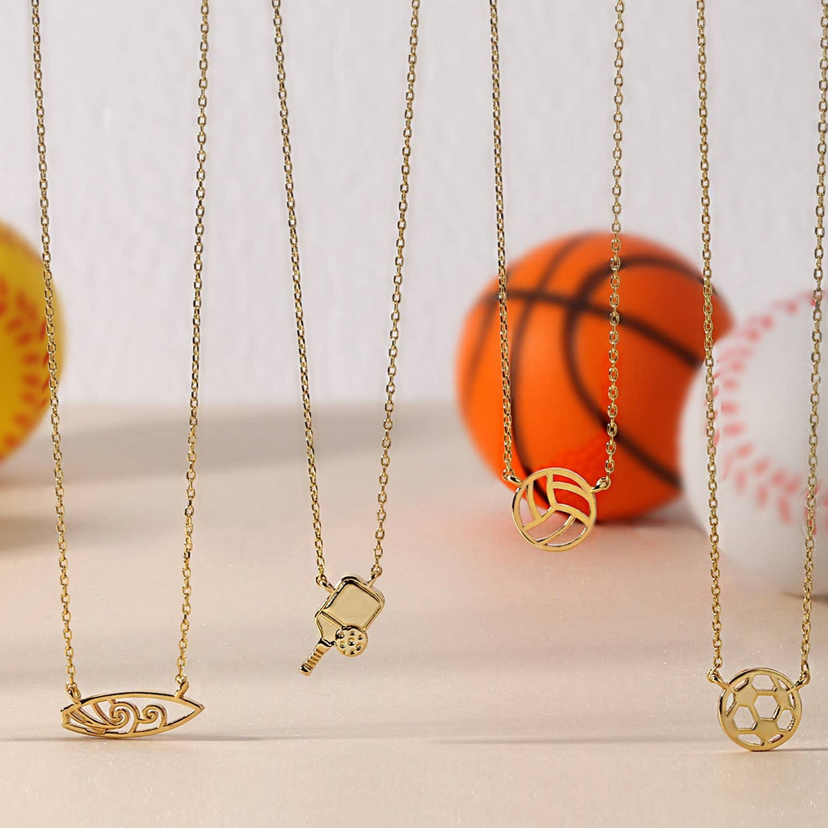 Game Day Minimalist Volleyball Sports Necklace