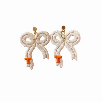 White and Orange Bow Jewelry | Gifts, Tennessee, Vols
