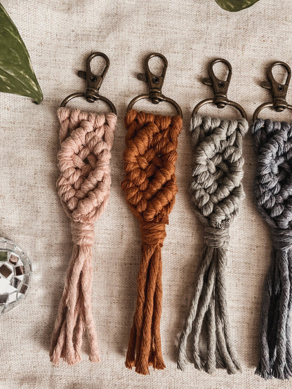 Neutrals Macrame Keychain | Bag Charm