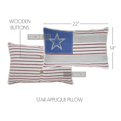Celebration Patchwork Flag Pillow 14x22