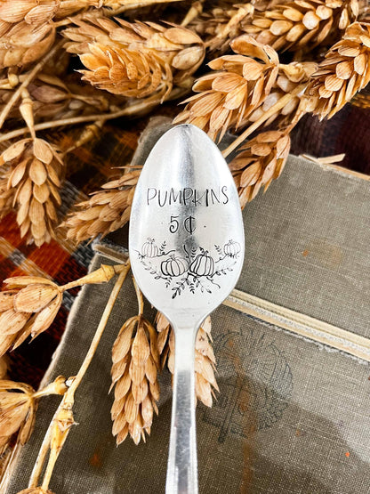 Pumpkins 5¢ Vintage Stamped Spoon