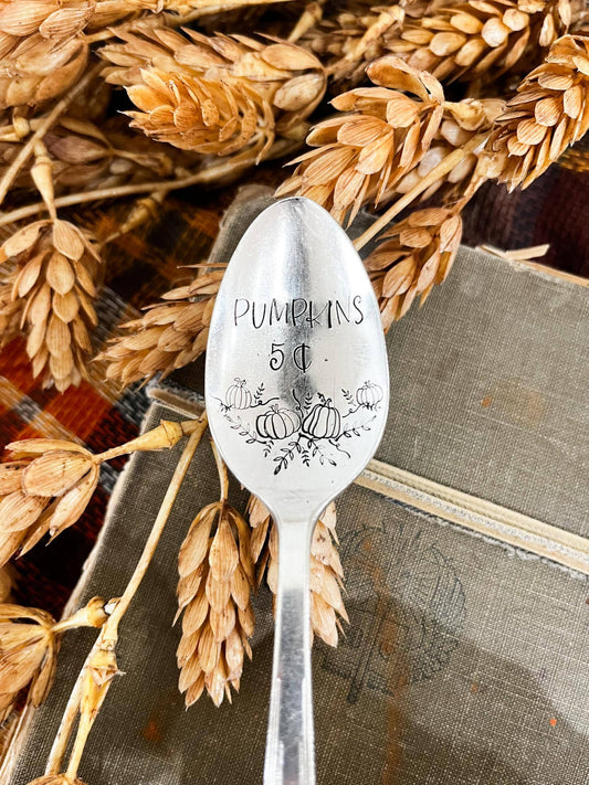 Pumpkins 5¢ Vintage Stamped Spoon