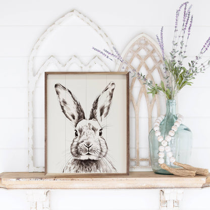 Simple Rabbit White 8x10