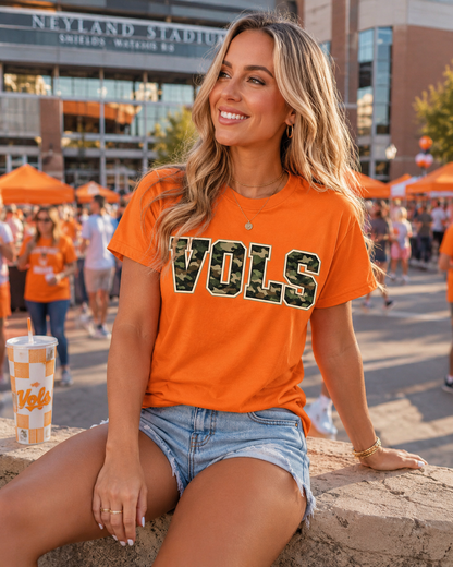 Camo VOLS Orange Gildan Unisex Tee