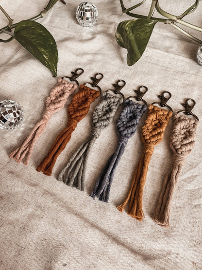 Neutrals Macrame Keychain | Bag Charm