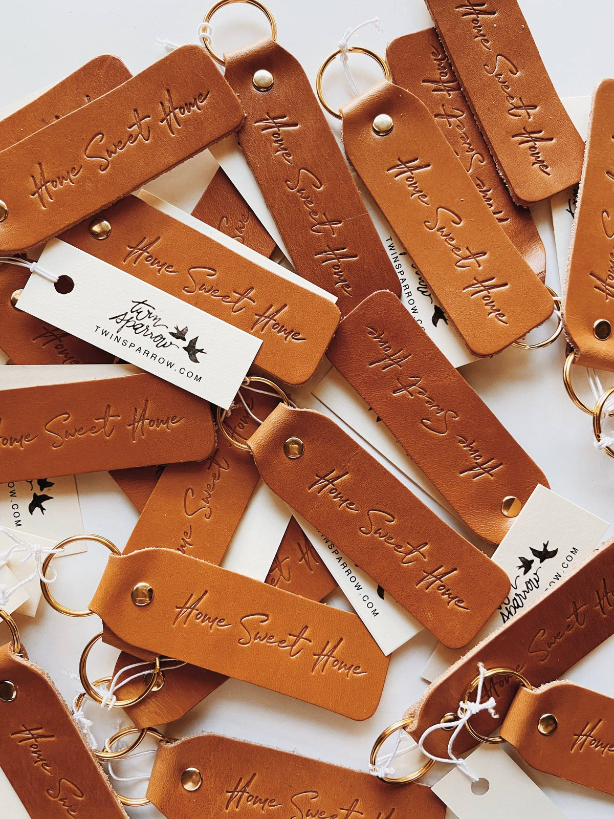 "Home Sweet Home" Script Keychain