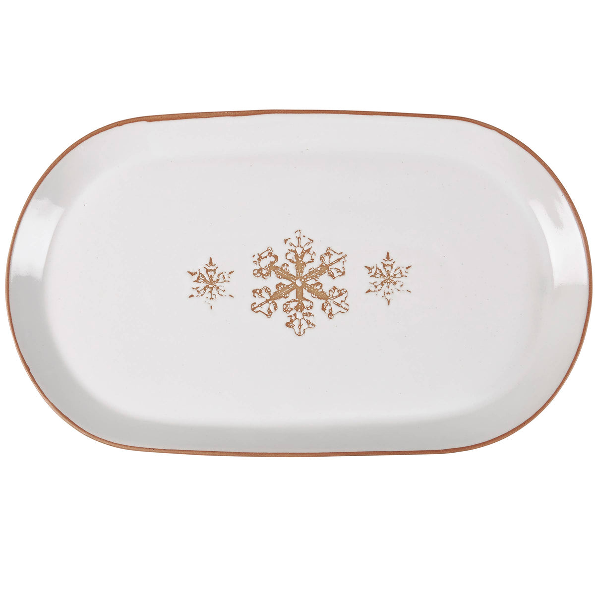 Snowflake Oval Platter