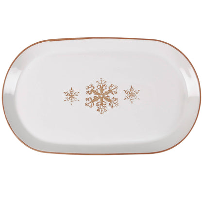 Snowflake Oval Platter