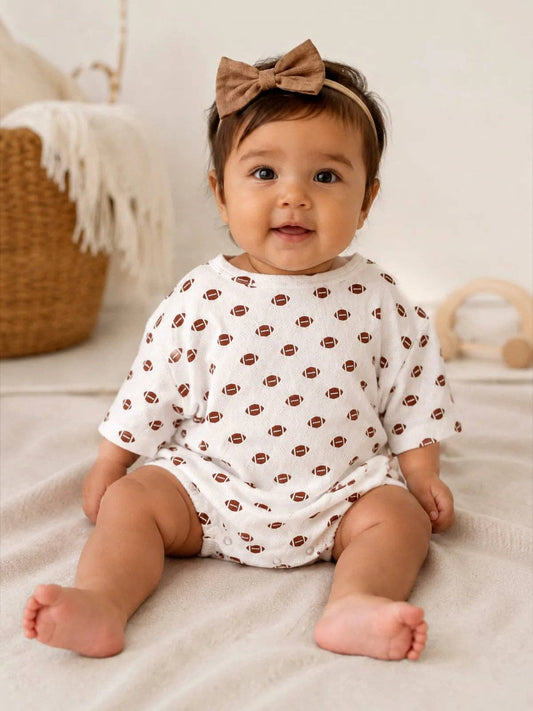 Football / Organic Pointelle T-Shirt Bubble