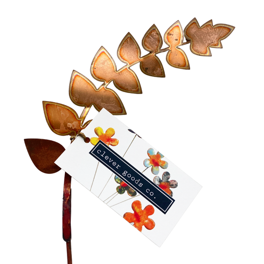 New Lower Price - Medium Copper Fern Frond (teardrop)