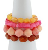4 Row Multi Shape Acrylic Bracelet Set