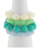 4 Row Multi Shape Acrylic Bracelet Set