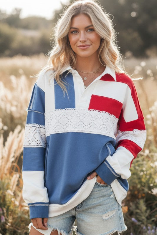 Americana Multi Color Sweatshirt