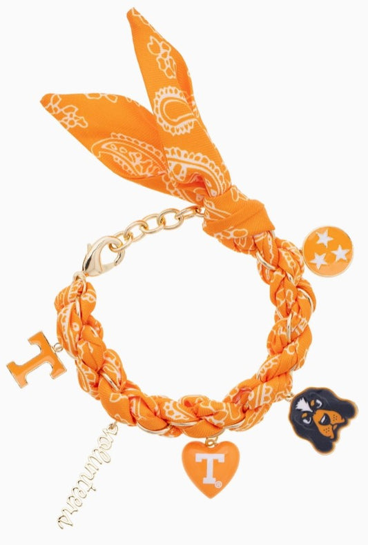 TN Vols Bandana Charm Bracelet