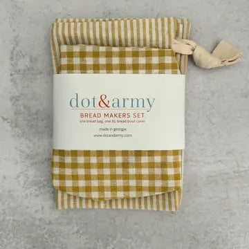 Bread Makers Set in Ticking Stripes - Honey
