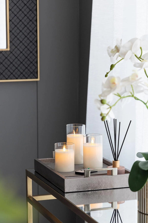 Set 3 LED Wax Candles