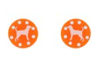 GAME DAY Pave Football Smokey Disk Earrings