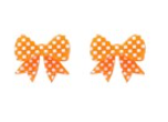 GAMEDAY 20mm Printed Orange and White Earrings