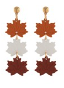 Thanksgiving Linear Leaf Earrings