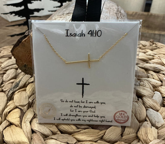 Isaiah 41:10 Gold Necklace