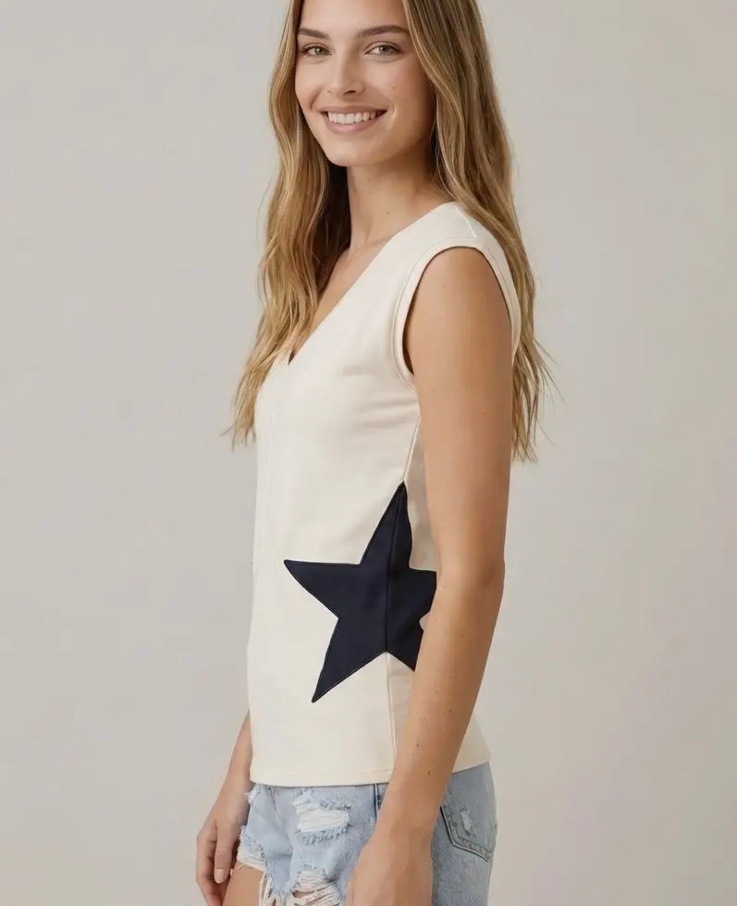 Contrast Side Star Tee