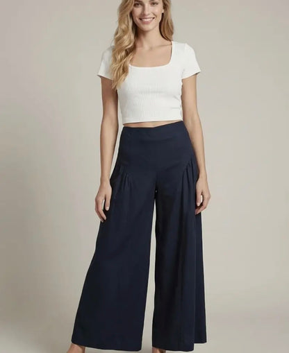 Extended Waist Colette Wide Leg Pants