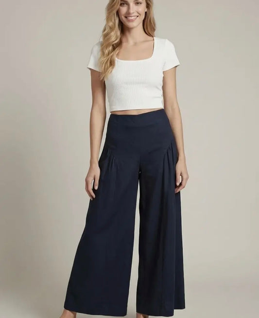 Extended Waist Colette Wide Leg Pants