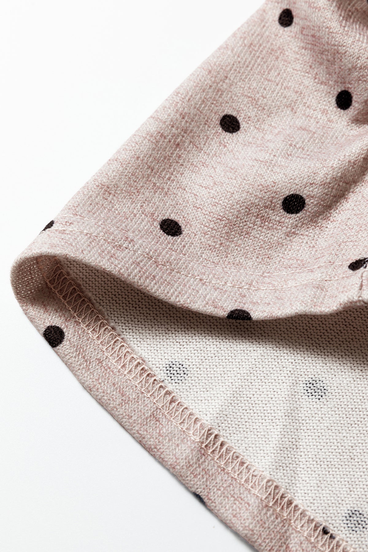 Jet Stream Polka Dot Boat Neck Knit Long Sleeve T-shirt