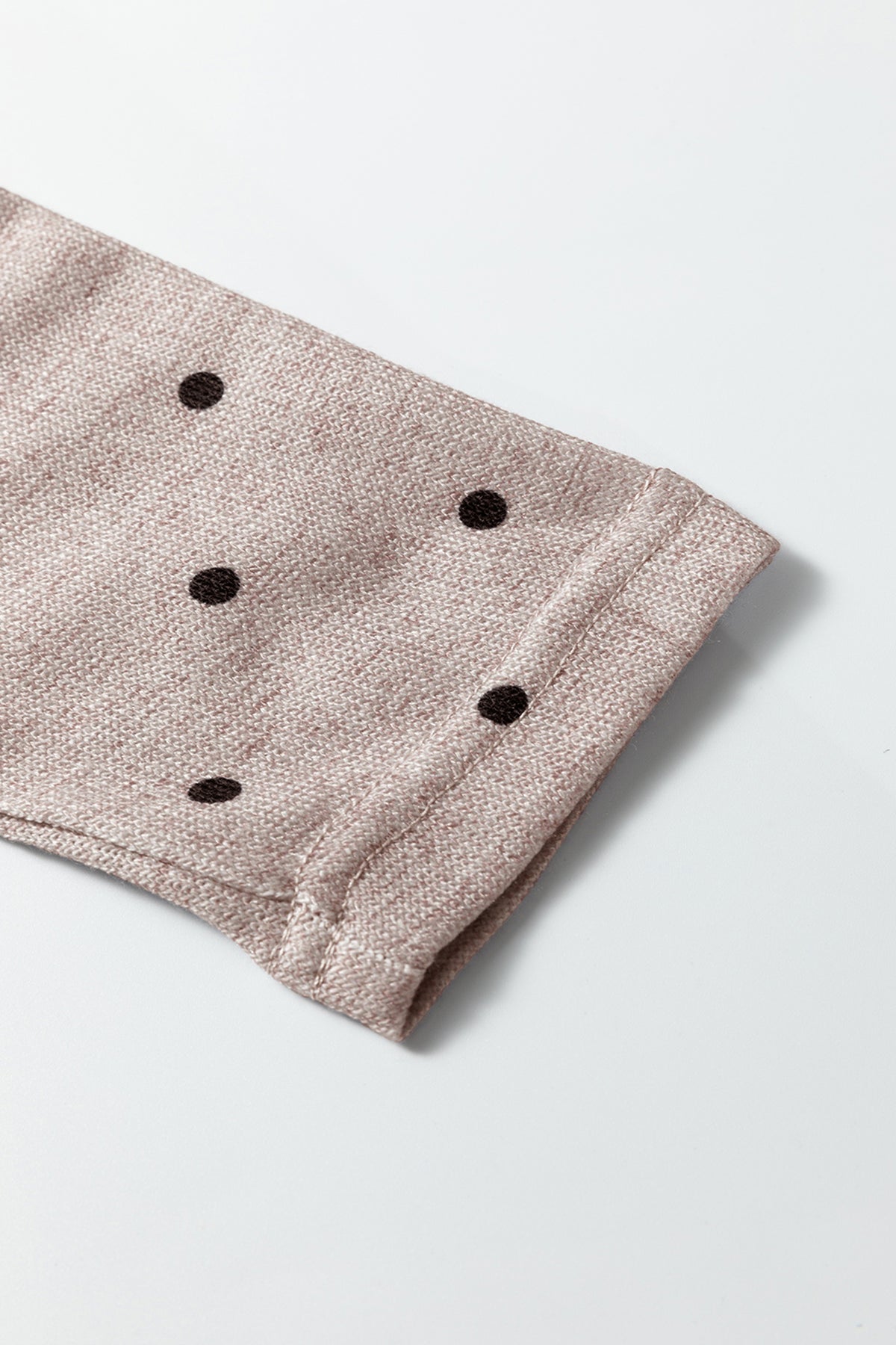 Jet Stream Polka Dot Boat Neck Knit Long Sleeve T-shirt
