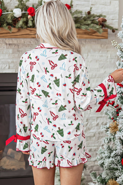 Long Sleeve and Shorts Pajama Set