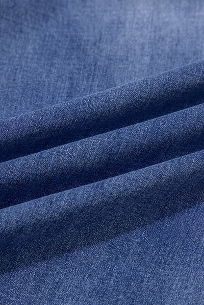 Beau Blue Tailored Center Seam Detail Straight Jeans