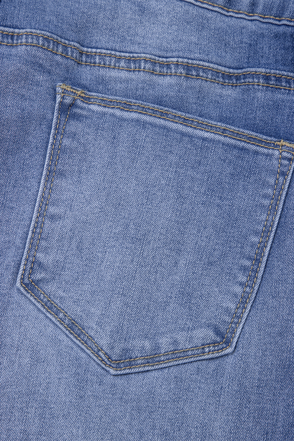 Beau Blue Tailored Center Seam Detail Straight Jeans