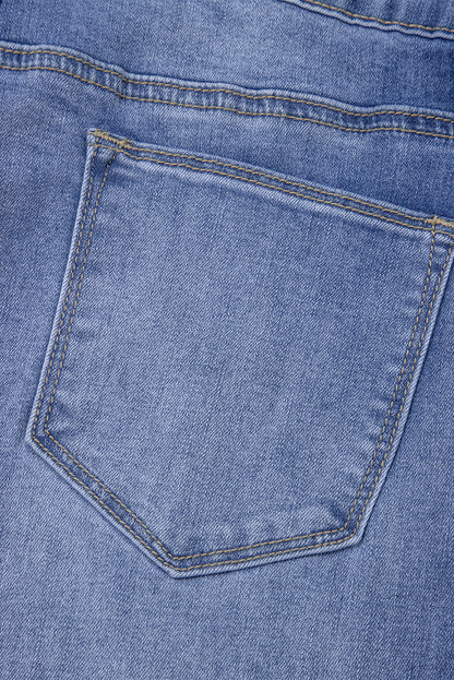 Beau Blue Tailored Center Seam Detail Straight Jeans
