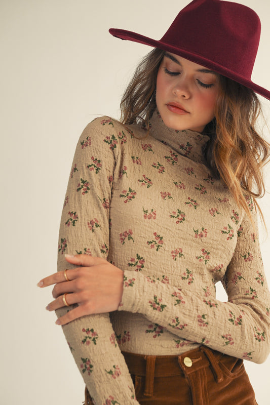 Vintage Floral Seamless Stretchy Top