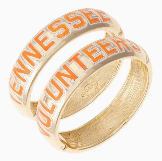TN Vols Polished Metal Hinge Bangle