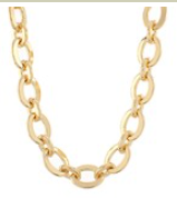Oval Flat Link Chunky Chain Necklace