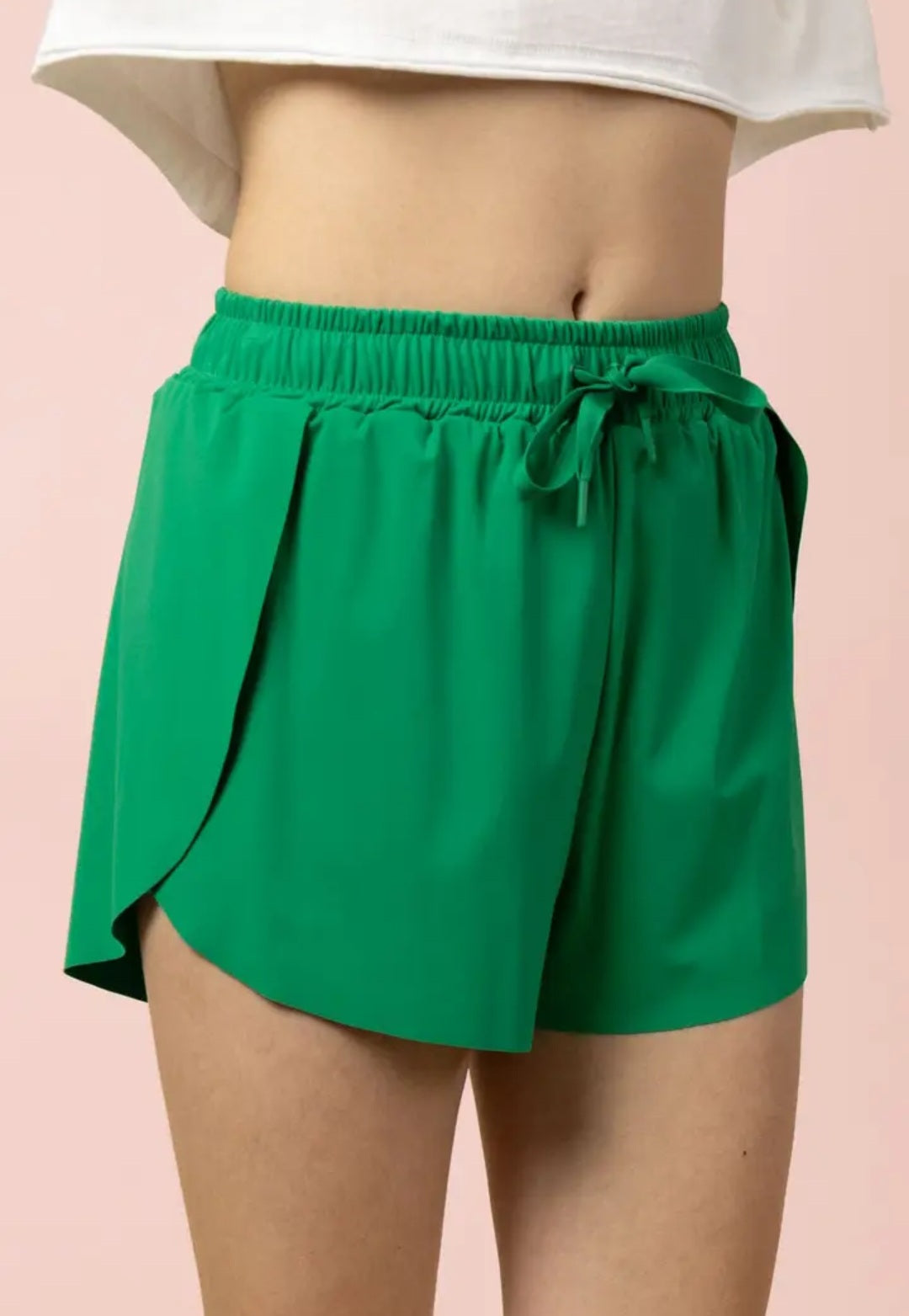 Kelly Green Nylon Shorts
