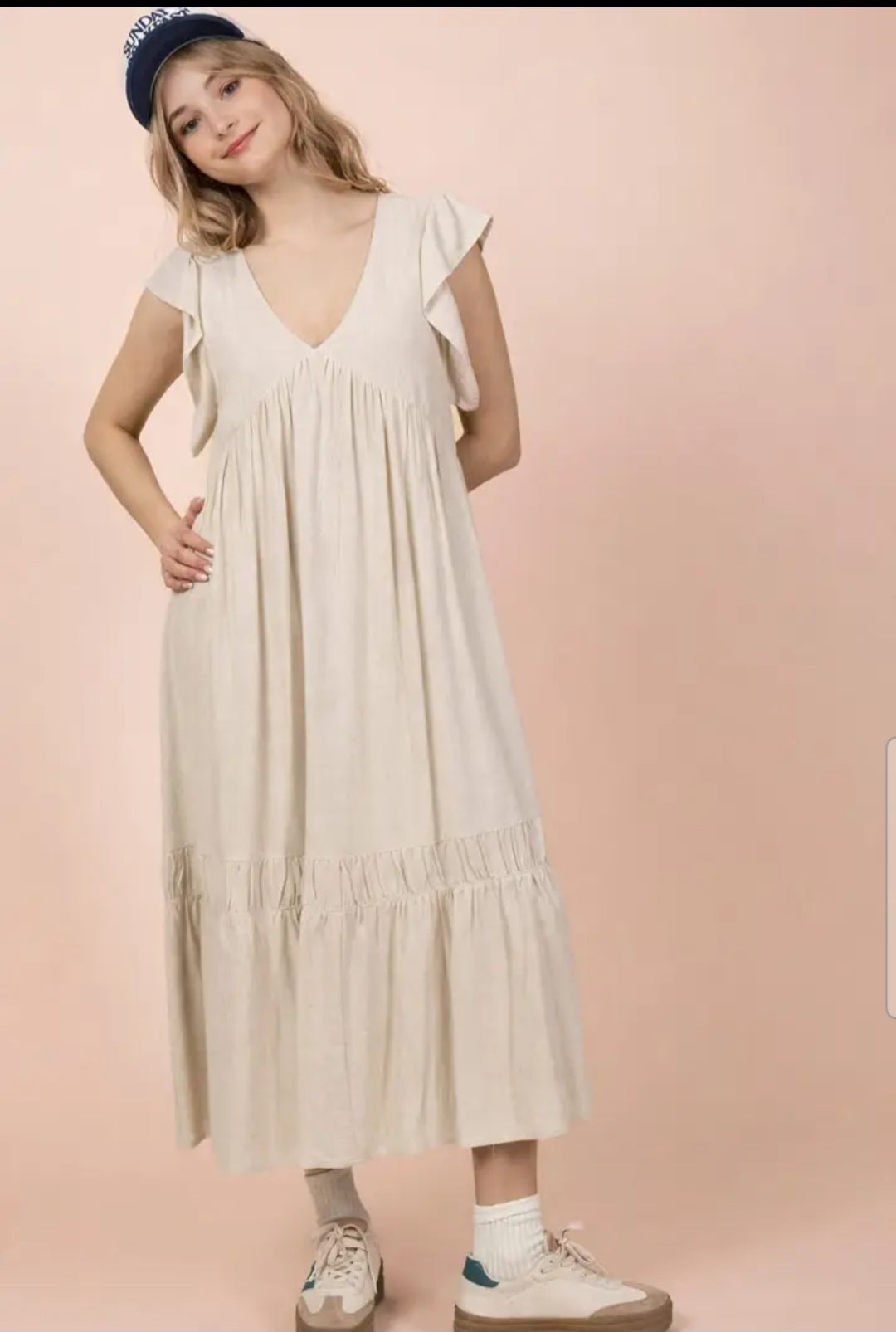 Ruffled Sleeveless Dress