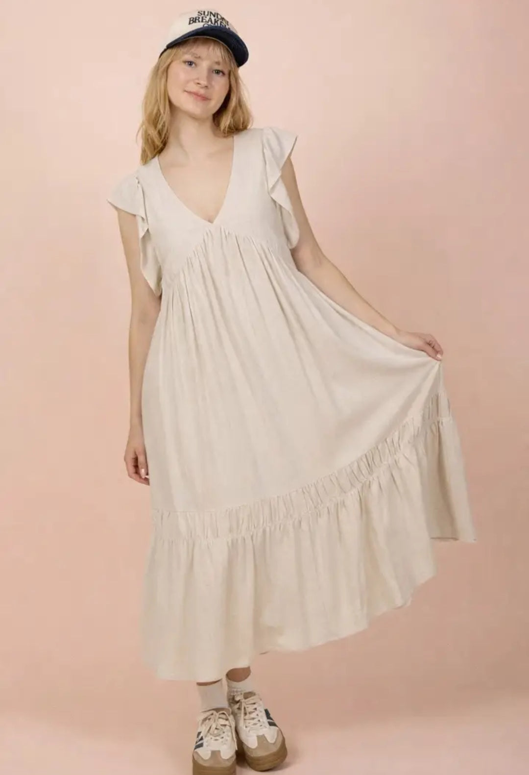 Ruffled Sleeveless Dress