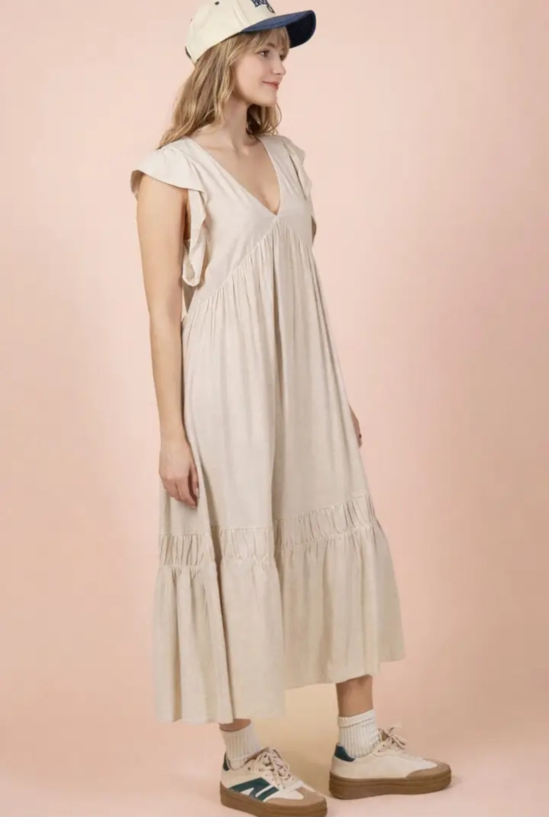 Ruffled Sleeveless Dress