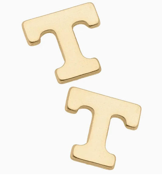 TN Vols 24k Gold Plated Stud Earrings