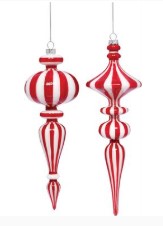 Stripe Finial Ornament