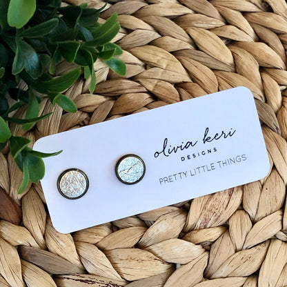 Pretty Little Things Studs - Sparkle White Birch
