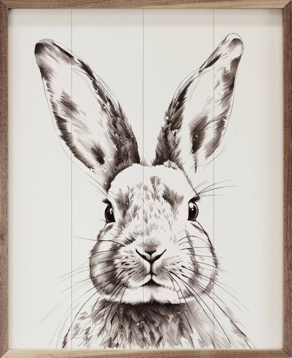 Simple Rabbit White 8x10