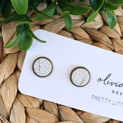 Pretty Little Things Studs - Sparkle White Birch