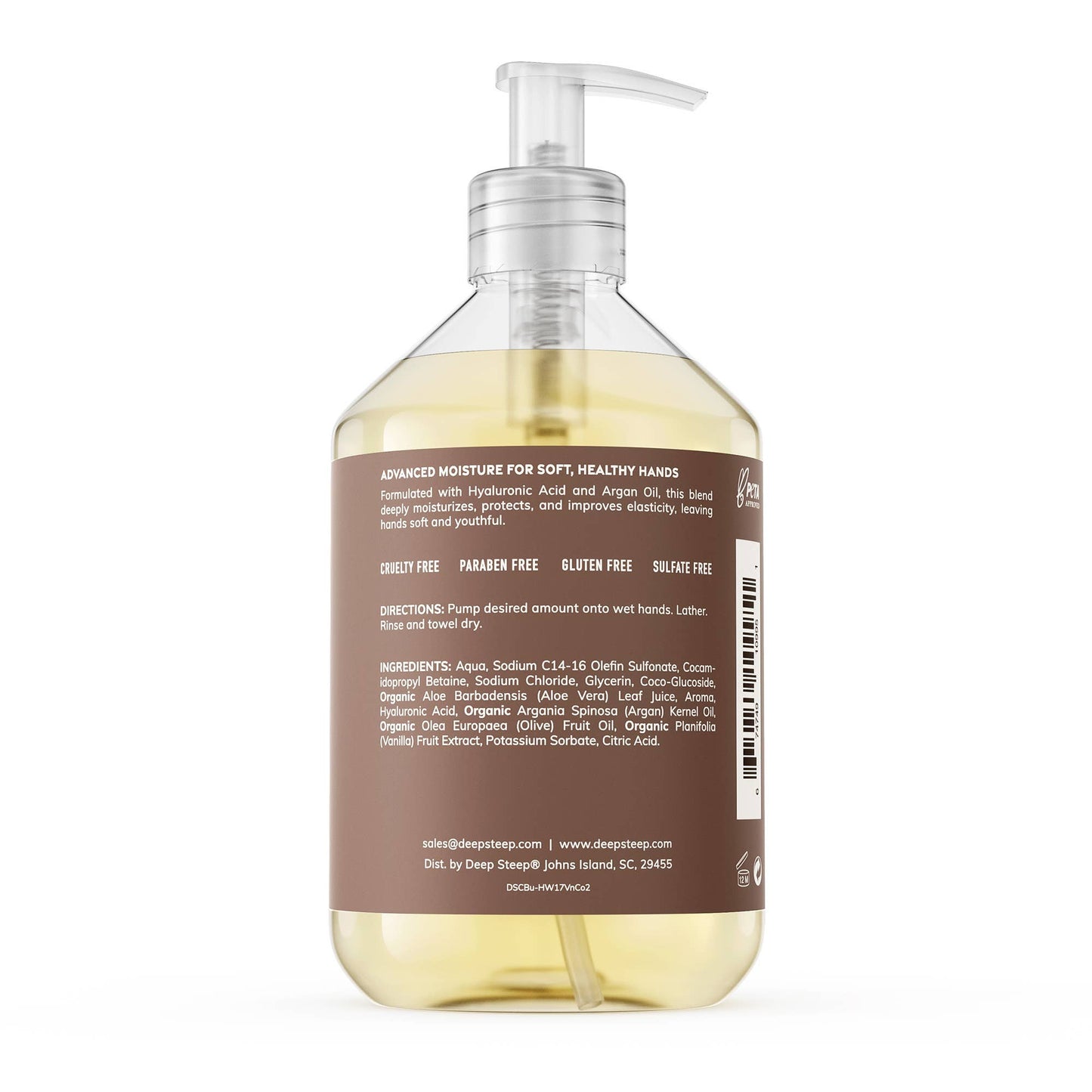 Argan Oil Liquid Hand Wash - Vanilla Coconut 17.6oz