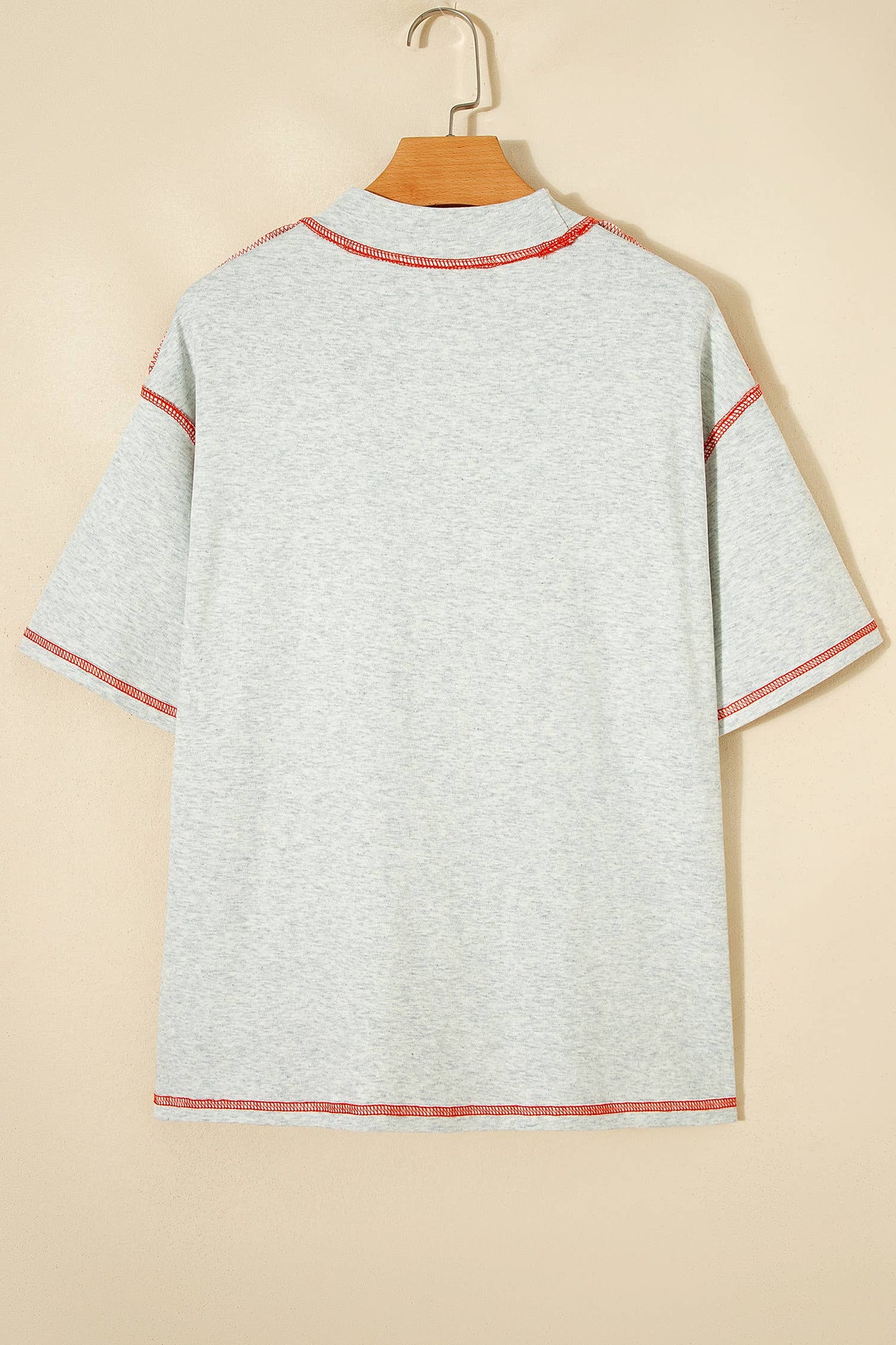 Game Day Reversible Mock neck Contrast-Stitched Tee